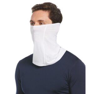PGA TOUR Mens S/M White Golf Sun SOLAR BLOCK Neck GAITER Mask UPF 50+ NEW NIB